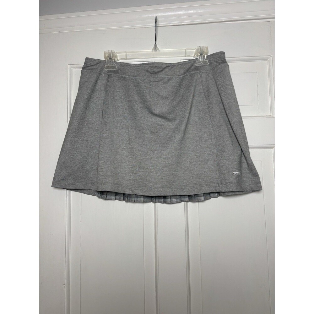 Slazenger Golf Skort Women’s L Gray Pleated Athletic Pockets Stretch